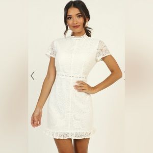 Everything is Fabulous Dress in White Lace